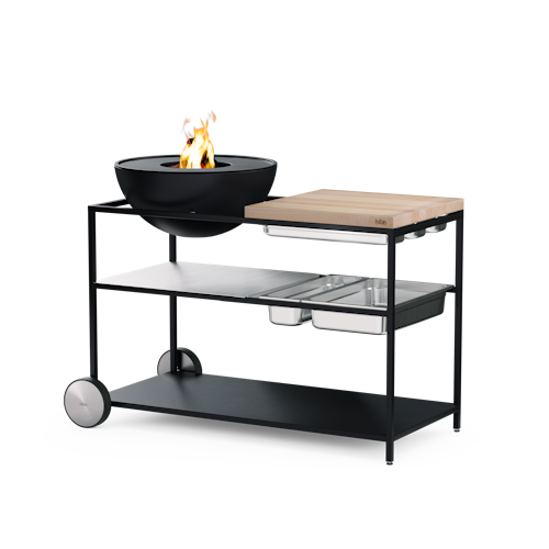 höfats FIRE KITCHEN mit BOWL 57 Plancha-Grillset tief