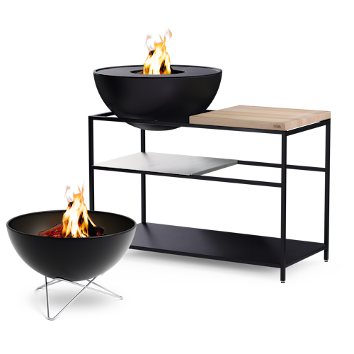 höfats FIRE KITCHEN mit BOWL 70 Plancha-Grillset tief*