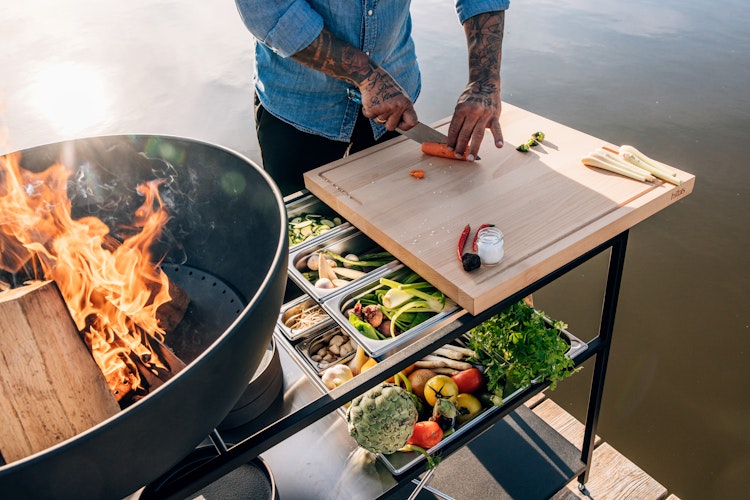 höfats FIRE KITCHEN mit BOWL 70 Plancha-Grillset tief*