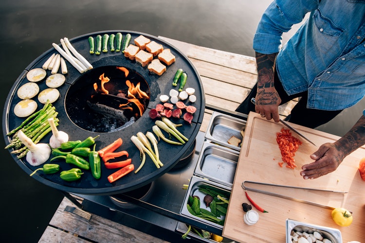 höfats FIRE KITCHEN mit BOWL 70 Plancha-Grillset tief*