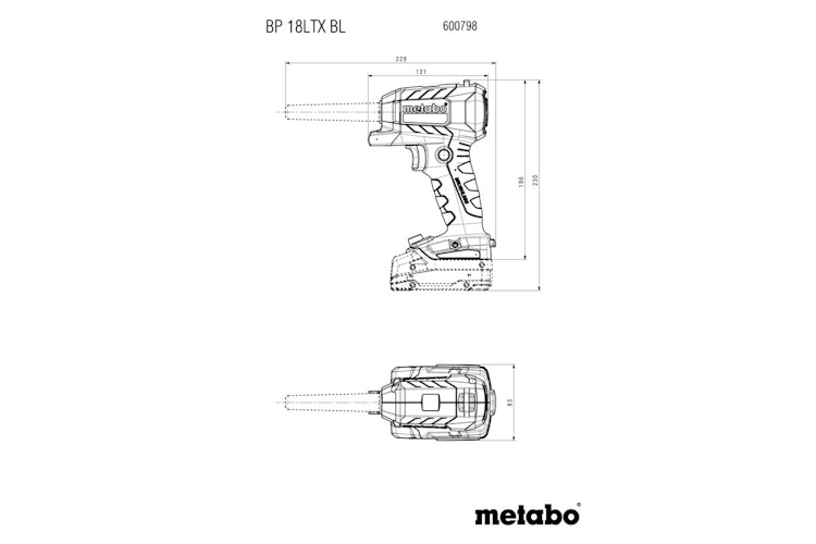 Metabo Akku-Blaspistole 600798850 Bild