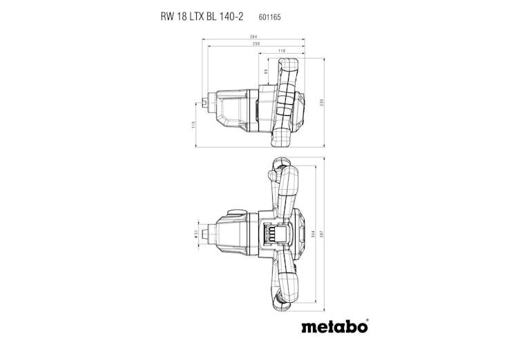 Metabo RW 18 LTX BL 140-2 Akku-Ruehrwerk 601165850 Bild