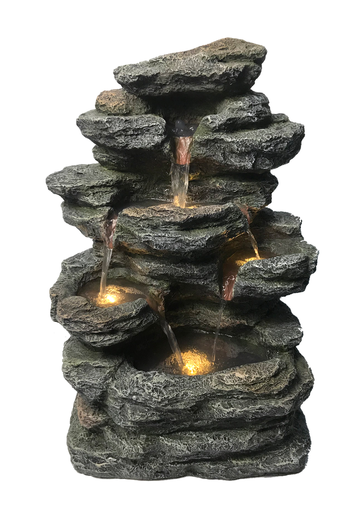 Vorschaubild Galerie Wandbrunnen "Felsgestein LED", 42x29x60cm (016586-00)
