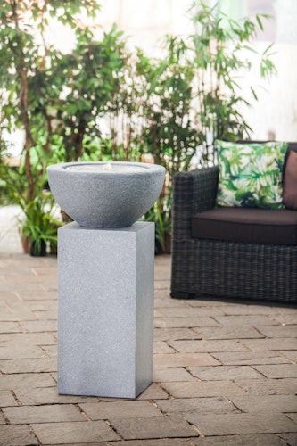 Heissner Gartenbrunnen-Sockel "Tower", granite color, 39x39x68cm (016612-09) Bild