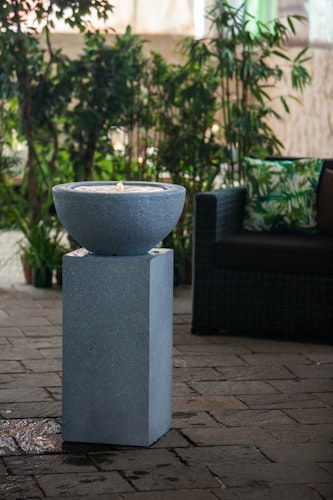 Heissner Gartenbrunnen-Sockel "Tower", granite color, 39x39x68cm (016612-09) Bild