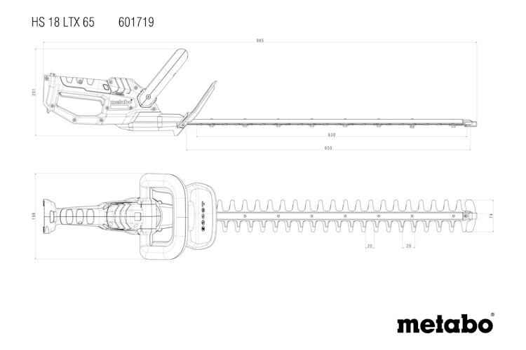 Metabo Akku-Heckenschere HS 18 LTX 65 (601719850)