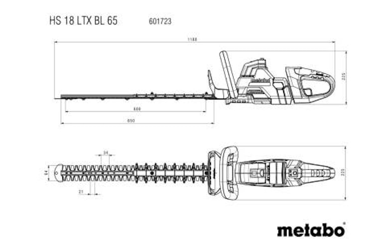 Metabo HS 18 LTX BL 65 * Akku-Heckenschere TV00 601723850