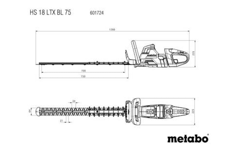 Metabo HS 18 LTX BL 75 * Akku-Heckenschere TV00 601724850