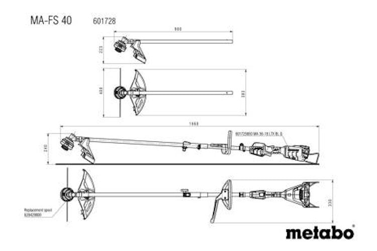 Metabo MA-FS 40 * Freischneider-Aufsatz TV00 601728850