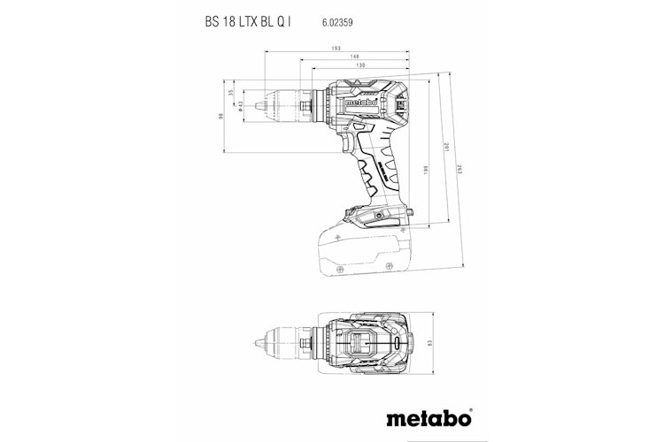 Metabo BS 18 LTX BL Q I (602359650) AKKU-BOHRSCHRAUBER