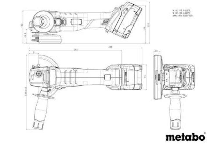 Metabo AKKU-WINKELSCHLEIFER  W 18 7-125 (602371850)