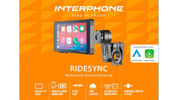 INTERPHONE Infotainmentsystem "RIDESYNC" - CarPlay & Android Auto für Motorrad und Auto Bild