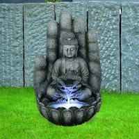 Gardenforma Wasserspiel Buddha Calm, Polyresin inkl. Pumpe