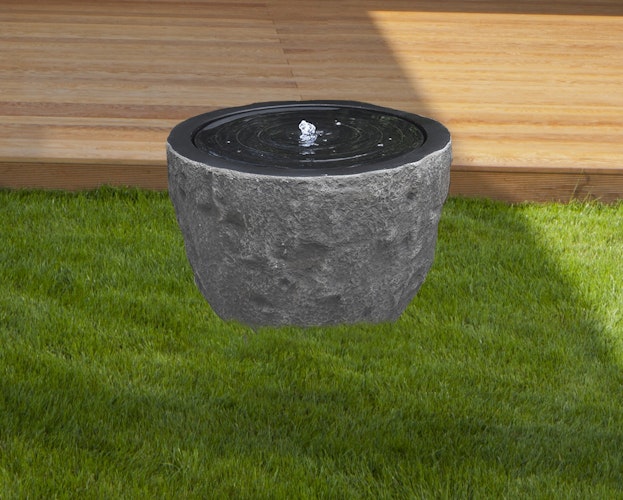 Gardenforma Wasserspiel Curitiba braun, Polyresin inkl. Pumpe und LED-Beleuchtung Bild