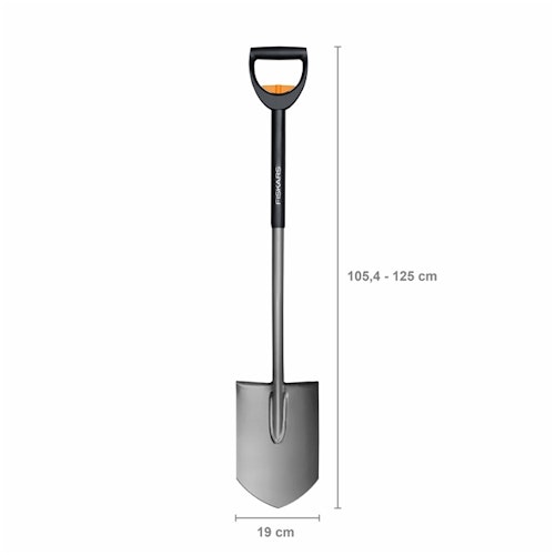 Fiskars SmartFit Teleskop-Spaten spitz