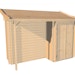 Weka Kombination Schleppdach u. Anbauschrank für Satteldach Blockbohlenhäuser (ab Breite 200 cm)Bild
