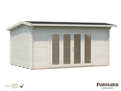 Palmako Gartenhaus Ines 13,7 m² mit Doppelfalttür - 44 mm