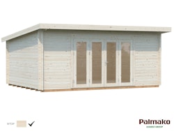 Palmako Gartenhaus Lea 19,4 m² mit Doppelfalttür  - 44 mm