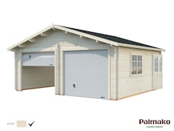 Palmako Garage Roger 28,4 m² - 44 mm - mit Sektionaltoren