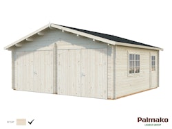 Palmako Garage Roger 28,4 m² - 44 mm - mit Holztoren