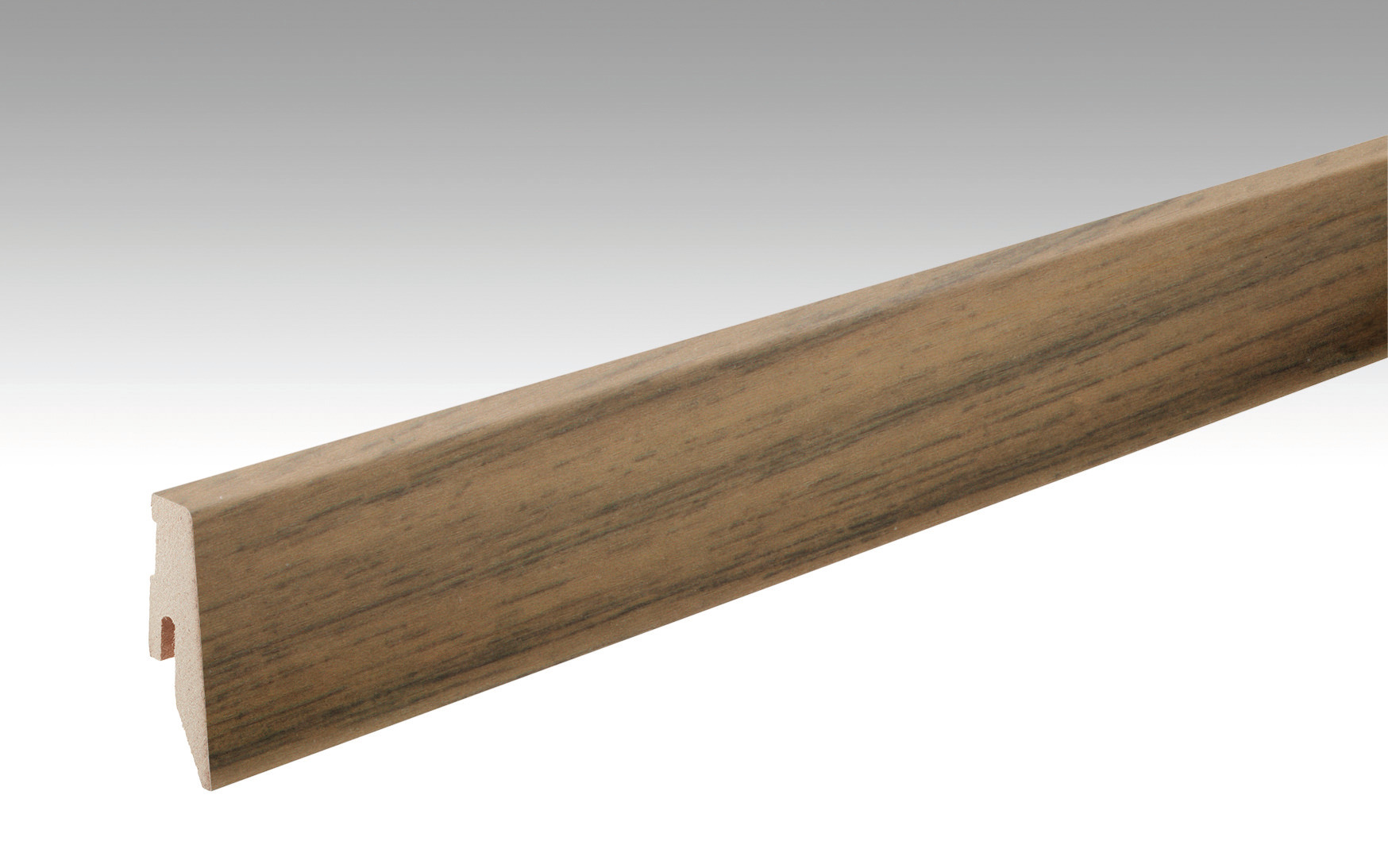MEISTER Fußleiste Profil 3 PK Nussbaum amerikanisch 1210 für Lindura-Holzböden - 2380 x 60 x 20 mm