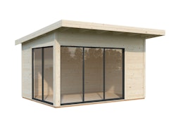 PRE:GA Gartenhaus Seebuck 11,2 m² Slide Plus mit Isolierglas-Schiebetür - 44 mm
