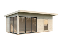 PRE:GA Gartenhaus Seebuck 17,1 m² Slide Plus mit Isolierglas-Schiebetür - 44 mm