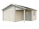 Palmako Garage Roger 21,9+5,2 m² - 44 mm - mit Holztor