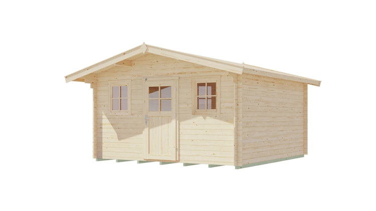 Weka 28 mm Gartenhaus 110 mit Vordach (60 cm)