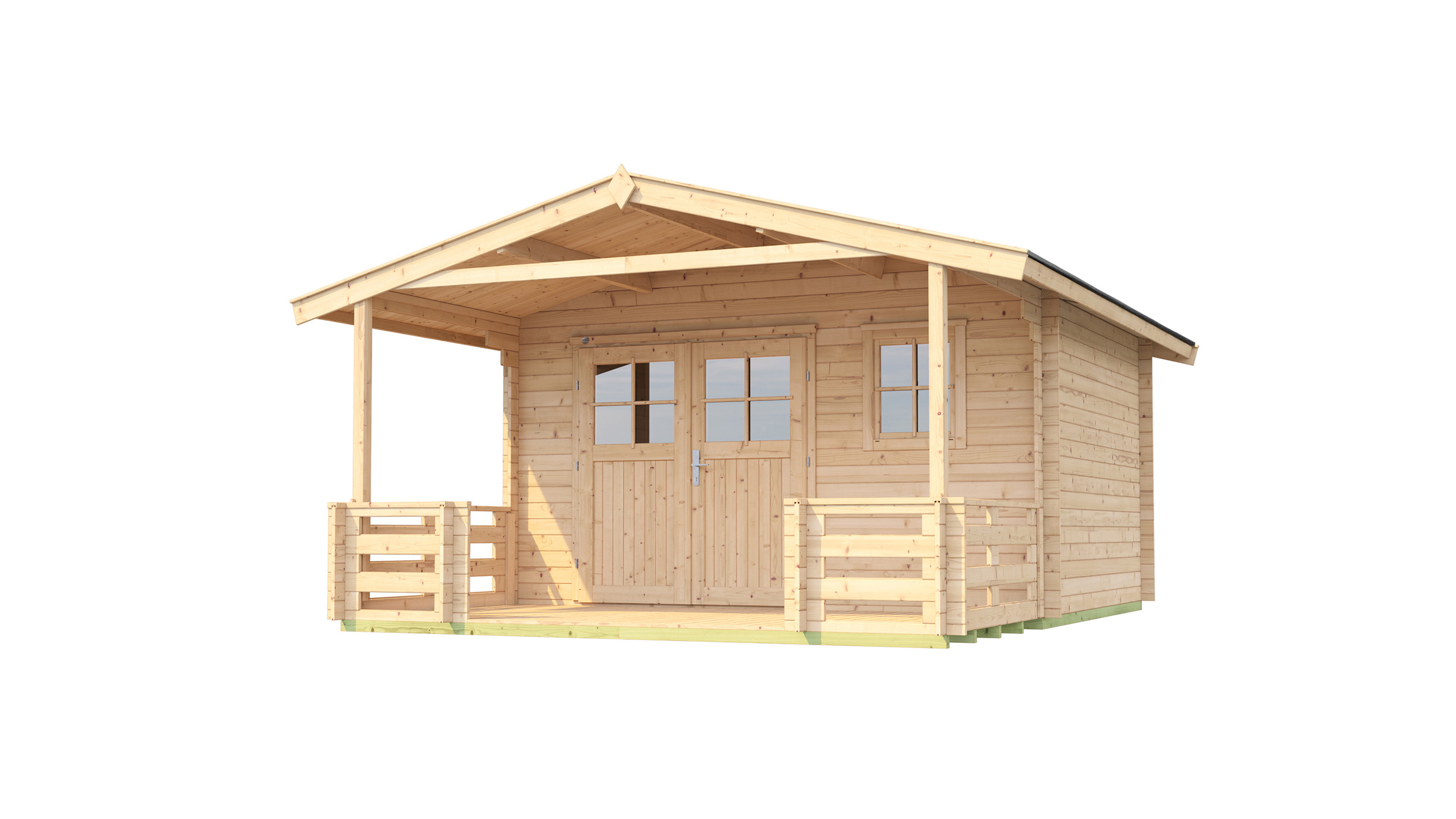 Weka 28 Mm Gartenhaus 111 B Mit Vordach Und Terrasse (200 Cm) Online ...