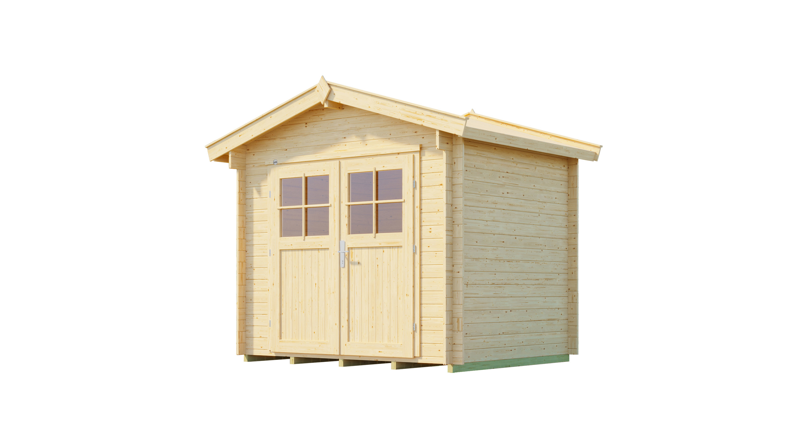 Vorschaubild Galerie Weka 28 mm Gartenhaus Premium 28 mit Vordach (20 cm)