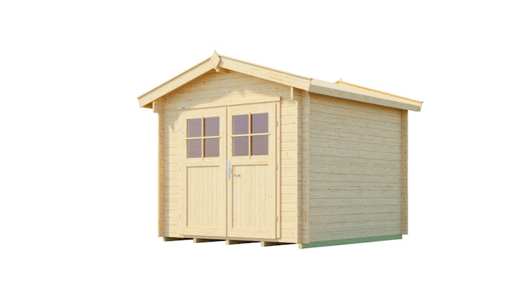 Weka 28 mm Gartenhaus Premium 28 mit Vordach (20 cm)