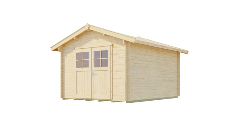 Weka 28 mm Gartenhaus Premium 28 mit Vordach (20 cm)