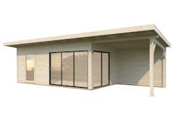 Palmako Gartenhaus Andrea 17,1+7,9 m² mit Schiebetür - 44 mm