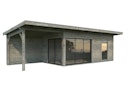 Palmako Gartenhaus Andrea 17,1+7,9 m² Slide Plus mit Isolierglas-Schiebetür  - 44 mm