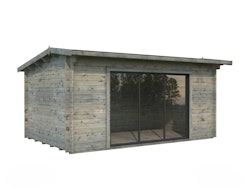Palmako Gartenhaus Ines 13,7 m² Slide Plus mit Isolierglas-Schiebetür - 44 mm