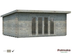 Palmako Gartenhaus Lea 19,4 m² mit Doppelfalttür  - 44 mm