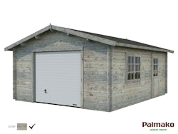 Palmako Garage Roger 23,9 m² - 44 mm - mit Sektionaltor