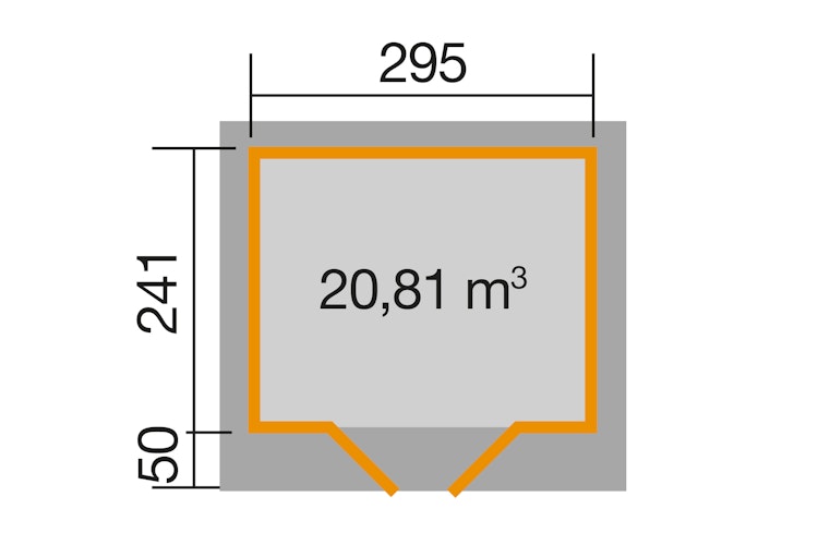 Weka 28 mm Designhaus 126+ mit extra hoher Tür - 28 mm Bild