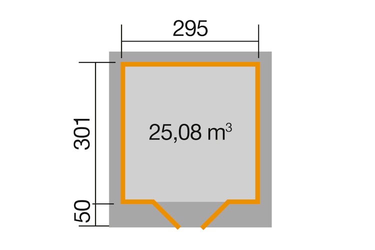 Weka 28 mm Designhaus 126+ mit extra hoher Tür - 28 mm Bild