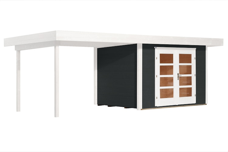 Weka 28 mm Designhaus 126 B inkl. 300 cm Anbau
