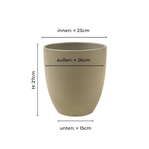 Wikholm form Design Pflanzgefäß / Blumentopf Terrakotta grün ⌀ 26 x H 27 cm