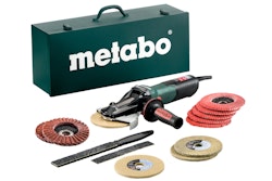 Metabo Flachkopf-Winkelschleifer WEVF 10-125 Quick Inox Set