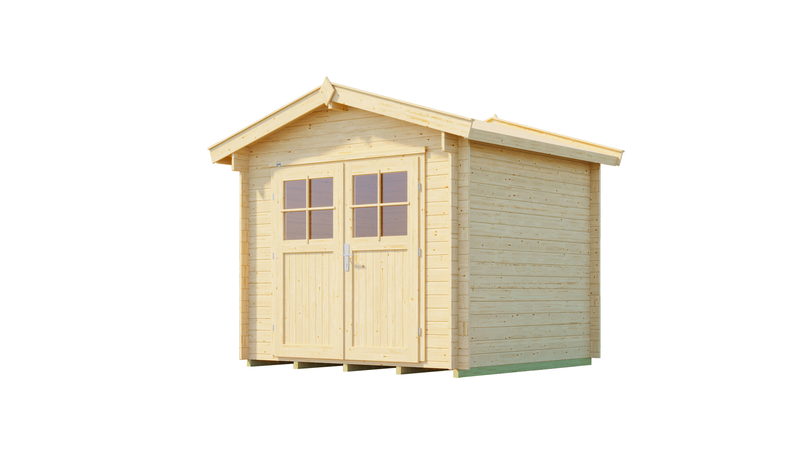Vorschaubild Galerie Weka Gartenhaus Premium45 mit Vordach (20 cm)