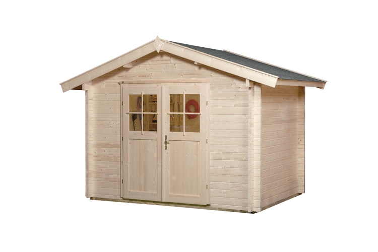 Weka Gartenhaus Premium45 mit Vordach (20 cm)