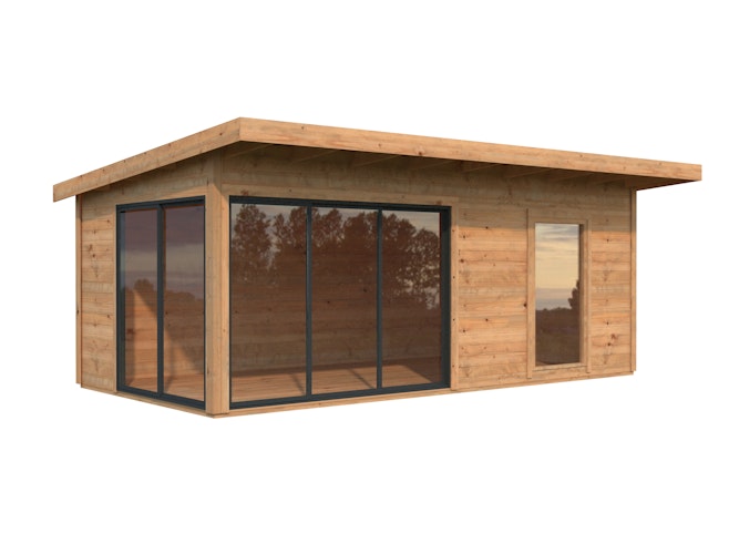 Palmako Gartenhaus Andrea 17,1 m² mit Schiebetür - 44 mm