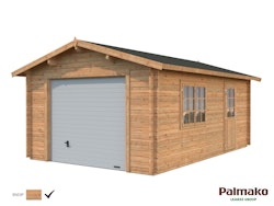 Palmako Garage Roger 19,0 m² - 44 mm - mit Sektionaltor