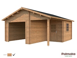 Palmako Garage Roger 21,9+5,2 m² - 44 mm - ohne Tor