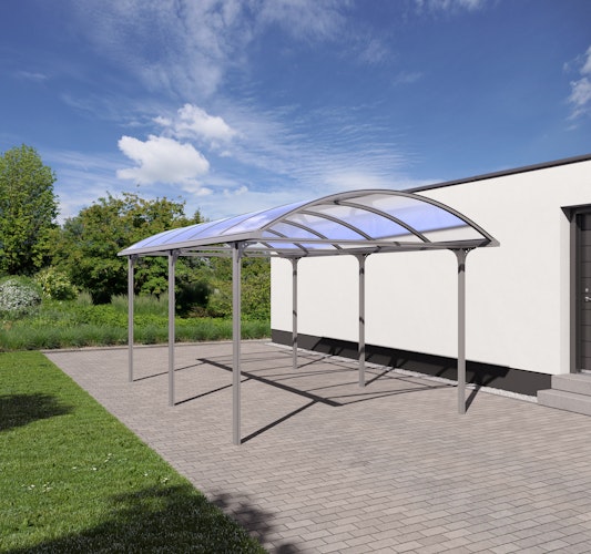 KGT Aluminium Carport Elbe mit Runddach Bild