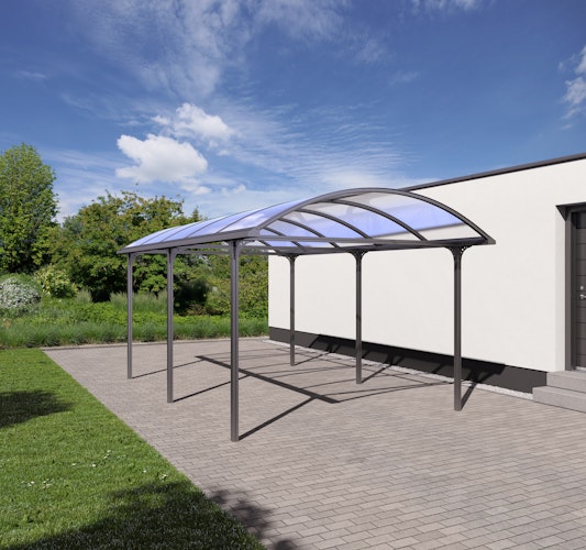 KGT Aluminium Carport Elbe mit Runddach Bild